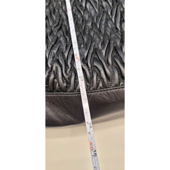 Coach Back Maddison Textured Leather Shoulder Bag Hobo Style Lattice Leather Bag - Picture 10 of 13